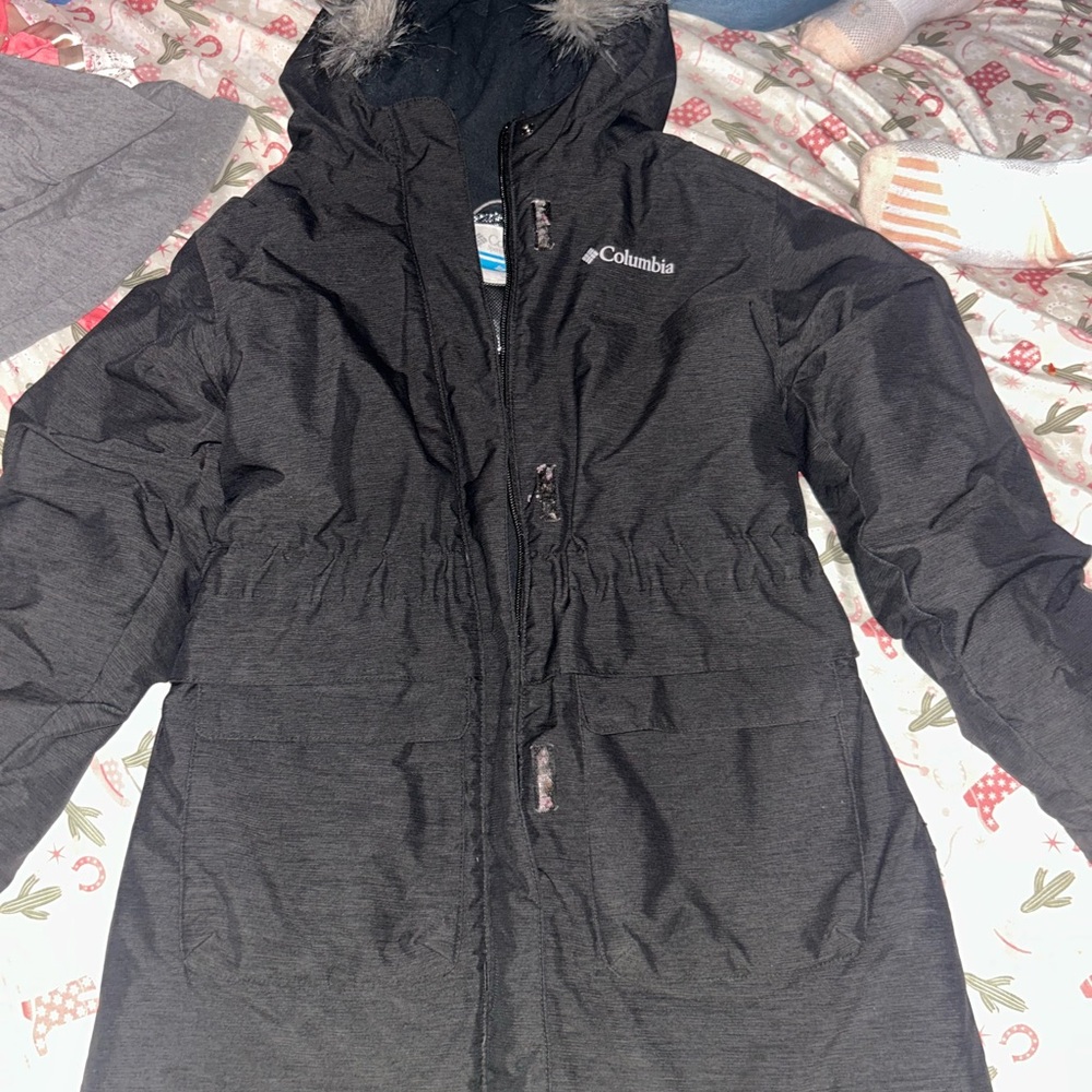 Columbia Women's Charcoal Hooded Ski Jacket